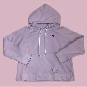 Kerri Rosenthal, Lavender Hoodie with Heart and Smiley Accents